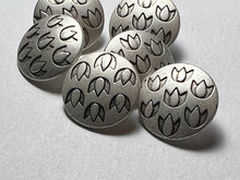 Load image into Gallery viewer, 7/8" Silver Metal Tulip buttons  Blowout   Pkg of 6