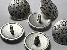 Load image into Gallery viewer, 7/8" Silver Metal Tulip buttons  Blowout   Pkg of 6