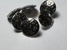 Load image into Gallery viewer, 5/8" Shiny Silver Metal Tulip buttons  Blowout   Pkg of 6