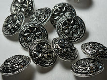 Load image into Gallery viewer, 7/8" Lightweight Floral Metal buttons  Blowout   Pkg of 12