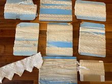 Load image into Gallery viewer, Vintage Box of Handmade Lace Trims. - 11 Styles
