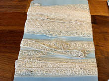 Load image into Gallery viewer, Vintage Box of Handmade Lace Trims. - 11 Styles