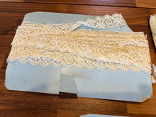 Load image into Gallery viewer, Vintage Box of Handmade Lace Trims. - 11 Styles