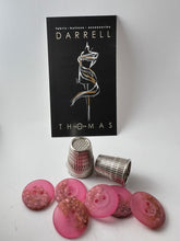 Load image into Gallery viewer, Pink Speckled 2 Hole Button.   Price per Button
