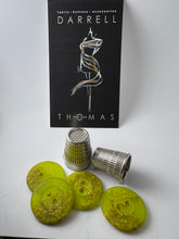 Load image into Gallery viewer, Lime Green Speckled 2 Hole Button.   Price per Button