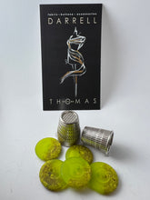Load image into Gallery viewer, Lime Green Speckled 2 Hole Button.   Price per Button