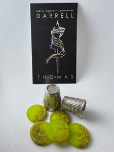 Lime Green Speckled 2 Hole Button.   Price per Button
