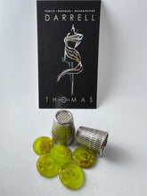 Load image into Gallery viewer, Lime Green Speckled 2 Hole Button.   Price per Button