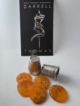 Load image into Gallery viewer, Orange Speckled 2 Hole Button.   Price per Button