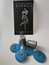 Load image into Gallery viewer, Royal Blue Speckled 2 Hole Button.   Price per Button