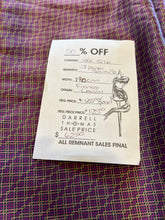 Load image into Gallery viewer, #1458 Purple &amp; Gold 100% Silk Scarf Panel Remnant