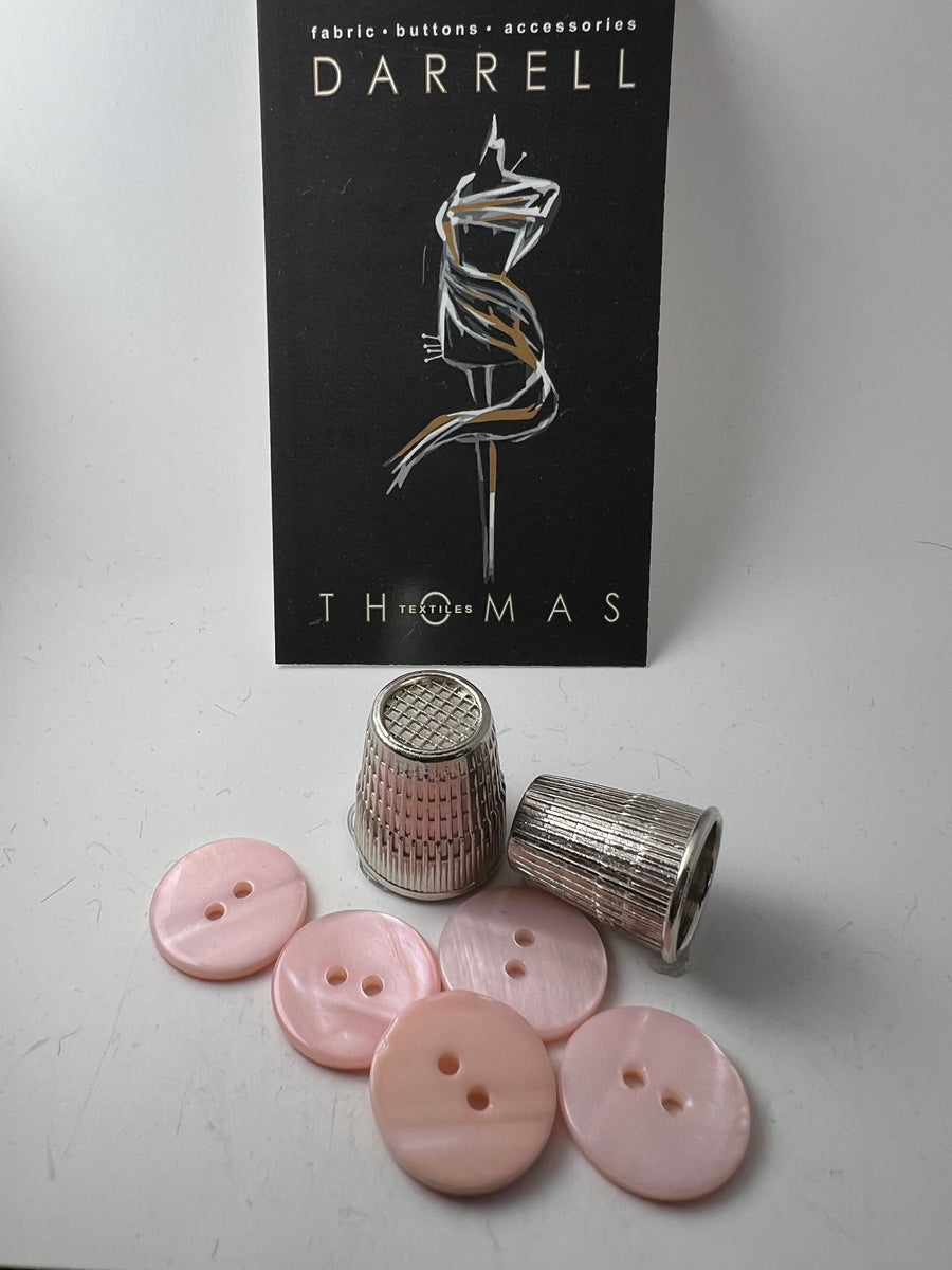 Baby Pink Glossy MOP Button – Darrell Thomas Textiles