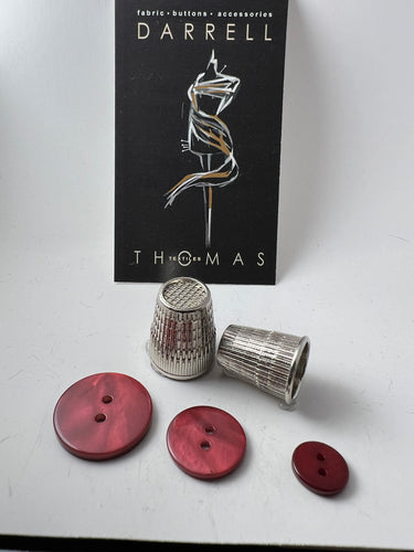 Burgundy Glossy MOP Button