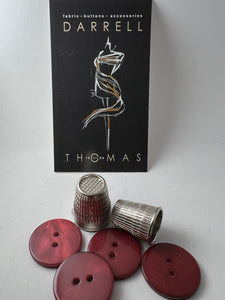 Burgundy Glossy MOP Button