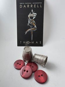 Burgundy Glossy MOP Button