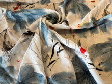 Load image into Gallery viewer, #1721 Digital Printed Koy Fish 100% Linen Remnant