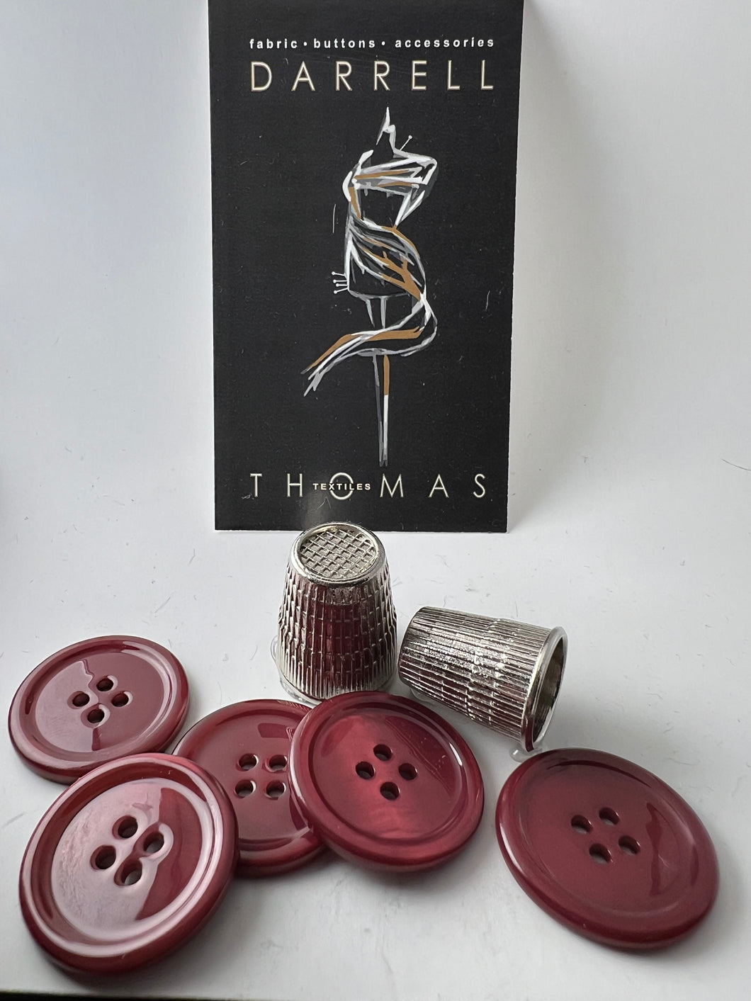 Burgundy MOP 4 Hole Button