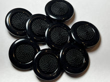 Load image into Gallery viewer, Vintage 1 1/4"  Black Handmade Cord Shank Button