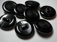 Load image into Gallery viewer, Vintage 1 1/4"  Black Handmade Cord Shank Button