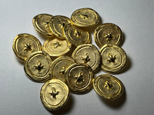 Load image into Gallery viewer, Gold Stitched Metal Button    Price per Button
