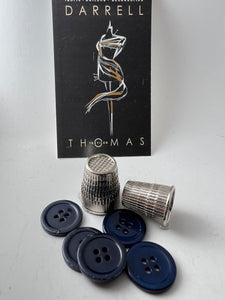 Navy Blue MOP 4 Hole Button