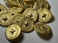 Load image into Gallery viewer, Gold Stitched Metal Button    Price per Button