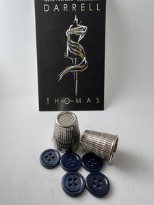Navy Blue MOP 4 Hole Button