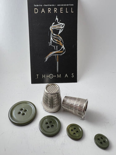 Khaki Green MOP 4 Hole Button