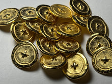 Load image into Gallery viewer, Gold Stitched Metal Button    Price per Button