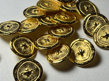 Load image into Gallery viewer, Gold Stitched Metal Button    Price per Button