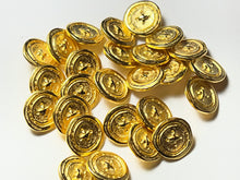 Load image into Gallery viewer, Gold Stitched Metal Button    Price per Button