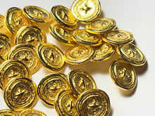 Load image into Gallery viewer, Gold Stitched Metal Button    Price per Button