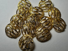 Load image into Gallery viewer, Gold Open Worked Metal Button    Price per Button