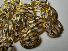 Load image into Gallery viewer, Gold Open Worked Metal Button    Price per Button
