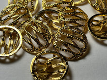 Load image into Gallery viewer, Gold Open Worked Metal Button    Price per Button