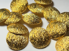 Load image into Gallery viewer, Gold Textured Metal Button    Price per Button