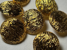 Load image into Gallery viewer, Gold Textured Metal Button    Price per Button