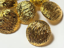 Load image into Gallery viewer, Gold Textured Metal Button    Price per Button