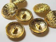 Load image into Gallery viewer, Gold Textured Metal Button    Price per Button