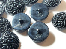 Load image into Gallery viewer, Black Plastic Paisley Shank Buttons.    Price per Button