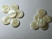 Load image into Gallery viewer, Ecru Plastic Pearl Buttons.    Price per Button