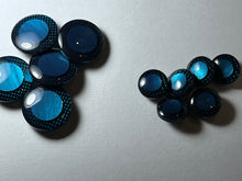 Load image into Gallery viewer, Sapphire Blue Halo Buttons.    Price per Button