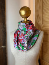 Load image into Gallery viewer, Designer Lavender Floral 100% Silk Charmeuse Scarf