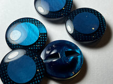 Load image into Gallery viewer, Sapphire Blue Halo Buttons.    Price per Button