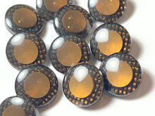 Load image into Gallery viewer, Brown Halo Buttons.    Price per Button