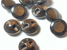 Load image into Gallery viewer, Brown Halo Buttons.    Price per Button