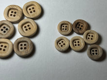 Load image into Gallery viewer, Natural 100% Wood Buttons.    Price per Button