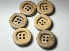 Load image into Gallery viewer, Natural 100% Wood Buttons.    Price per Button