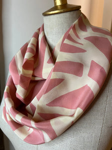 Coral Abstract 100% Silk Scarf