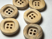 Load image into Gallery viewer, Natural 100% Wood Buttons.    Price per Button